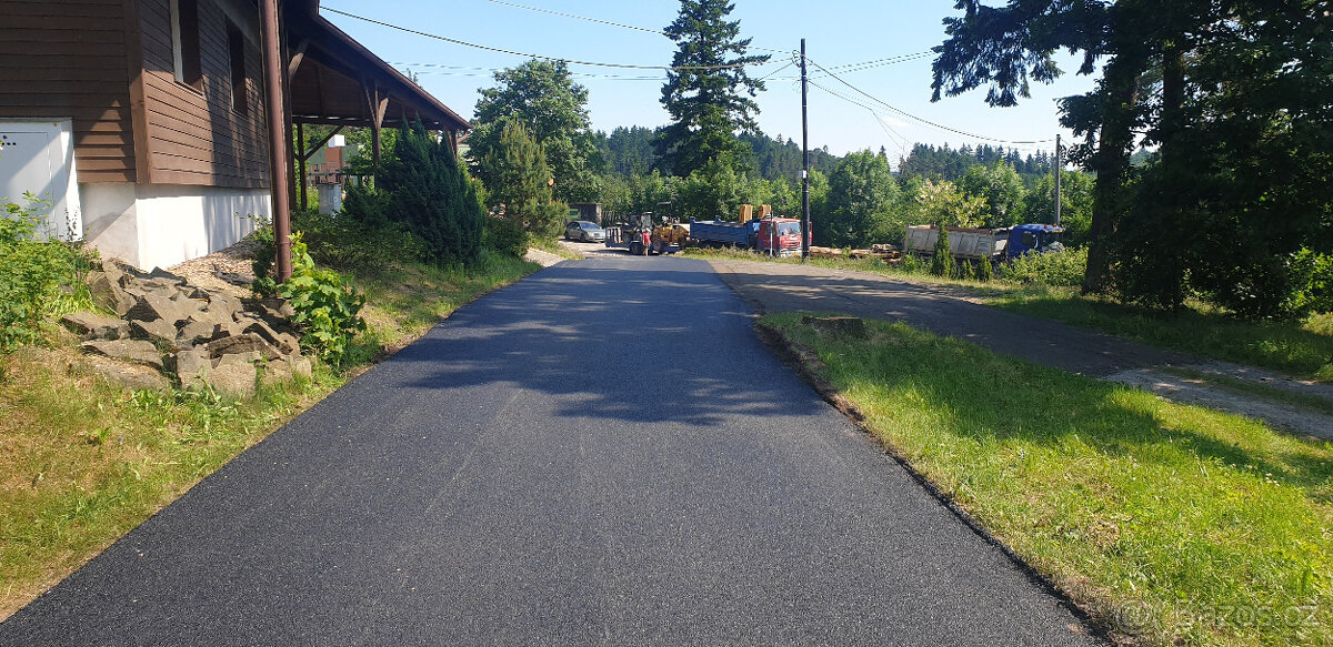 Práce finišerem, asfaltovací práce - 5