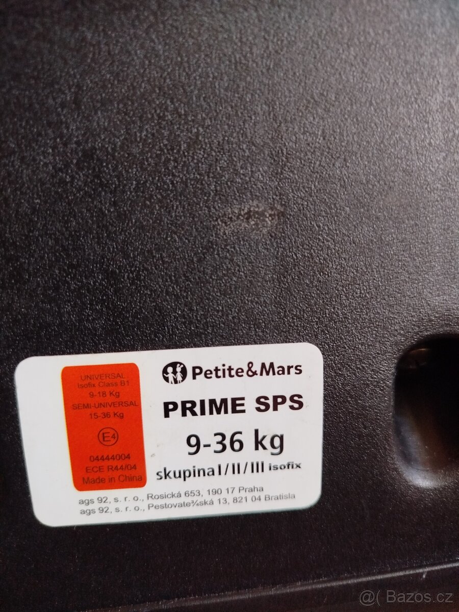 Autosedačka Petite&Mars Prime SPS Isofix 9-36 kg - 5