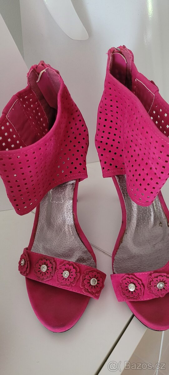 Dámské růžové/fuchsiové letní botičky Always vel.38 - 5