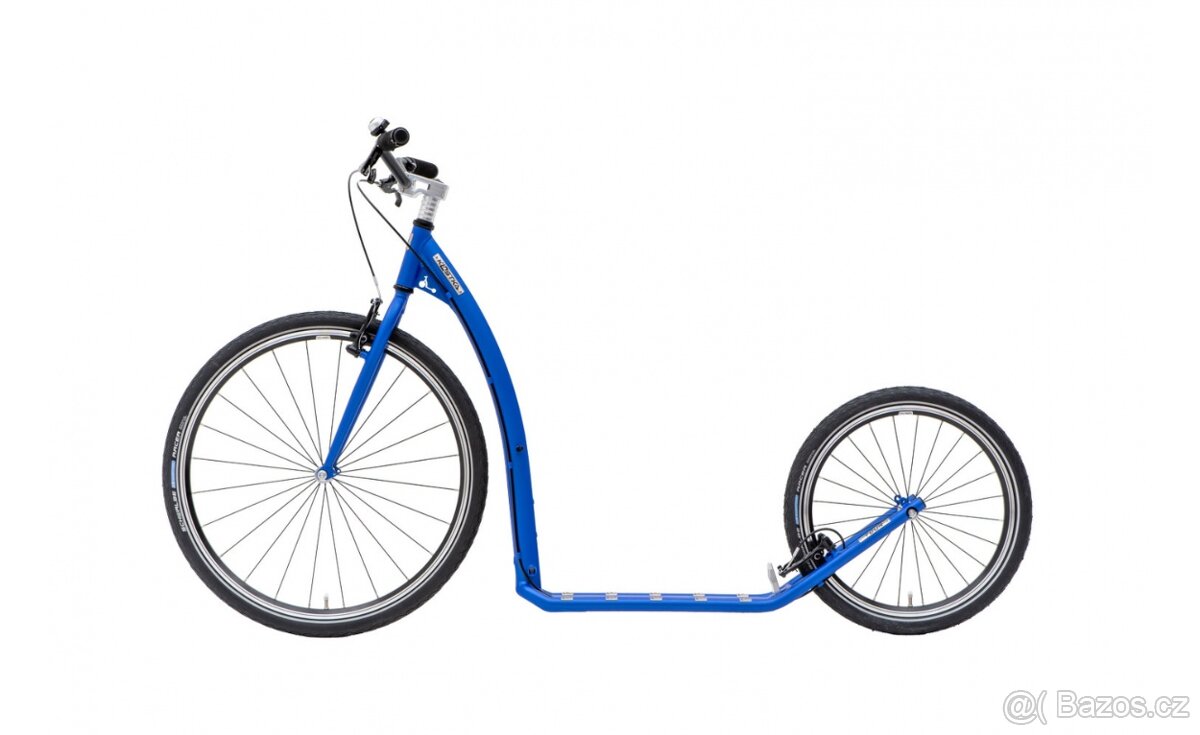 Úplně nová koloběžka Kostka Tour Max, černá, šedá, modrá. - 5