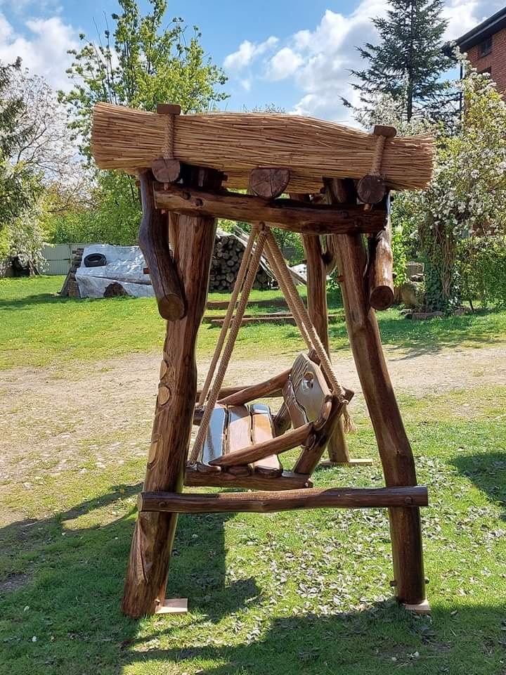 Dubová houpačka. Houpačka. Dřevěná houpačka. - 5