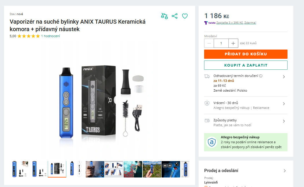 Vaporizer Taurus - ještě nerozbalený - 5