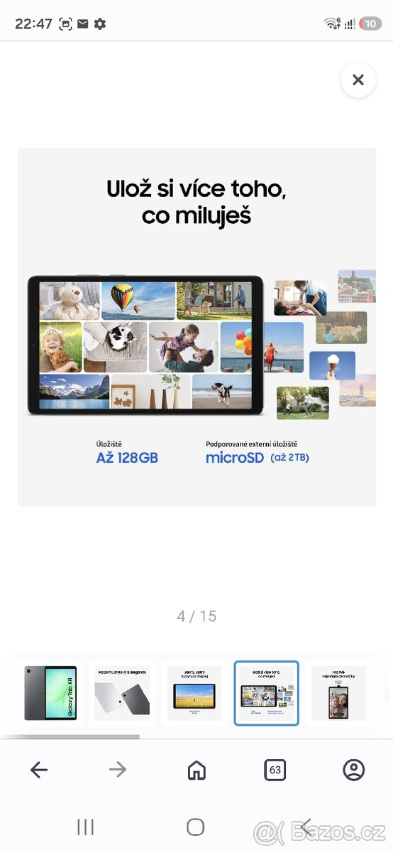 Nový tablet Samsung Galaxy A11 - 5