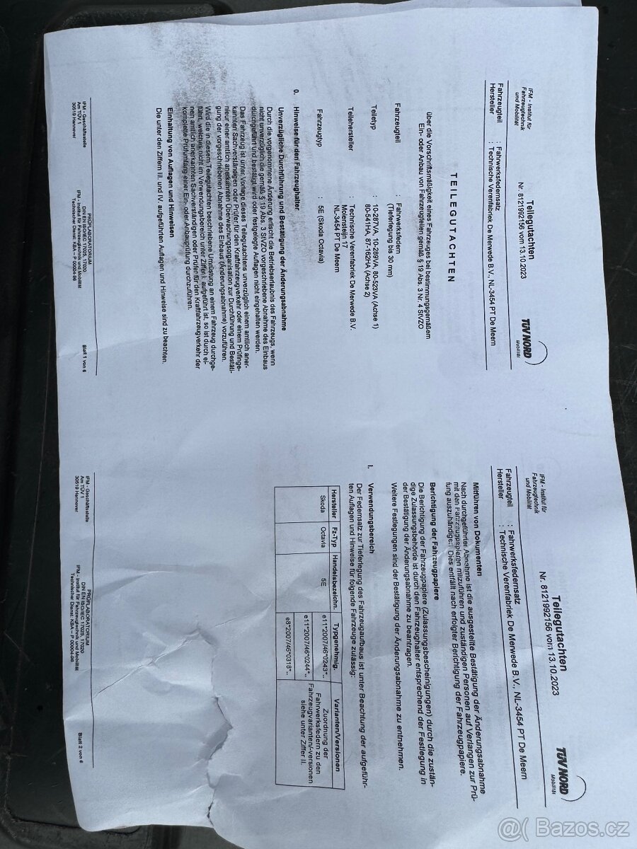 Škoda Octavia 3 nové sportovní pružiny - 5