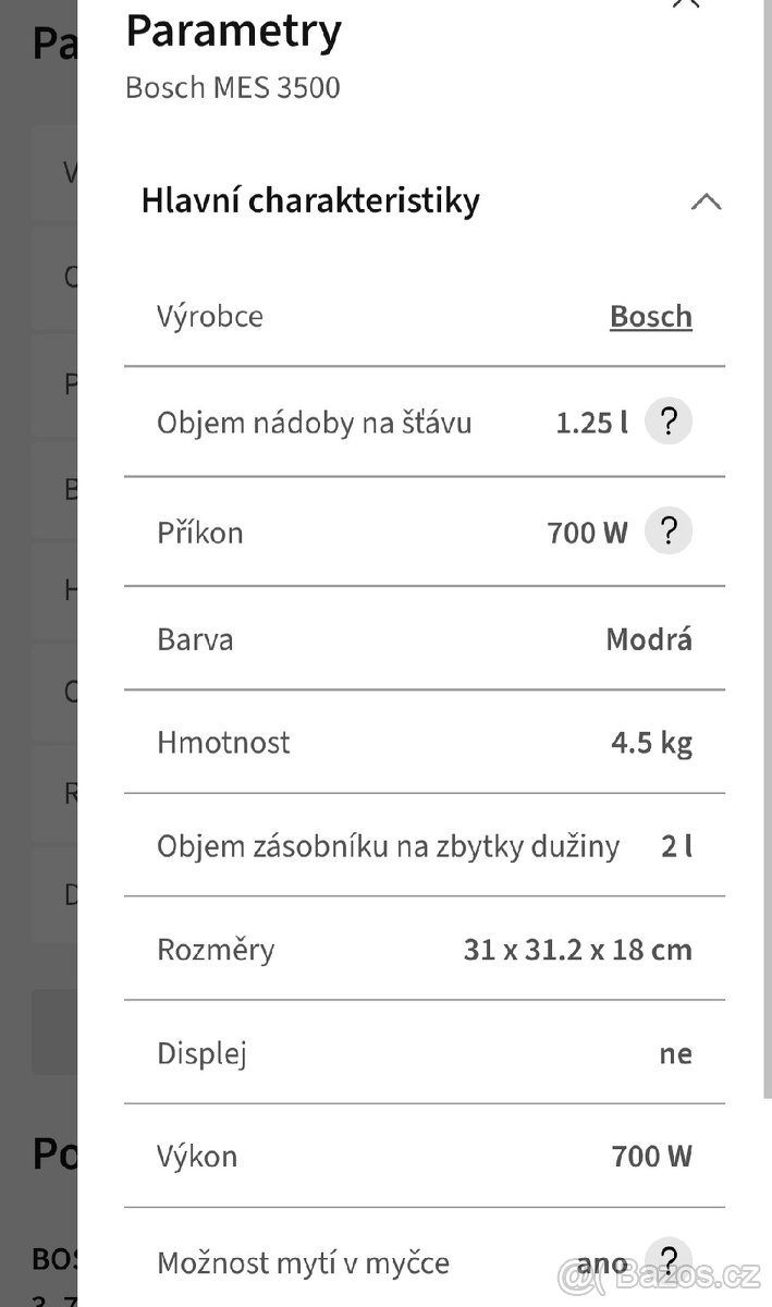 Odšťavňovač Bosch - 5