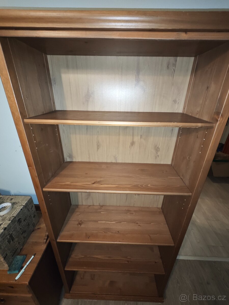 dřevěná knihovna Ikea antik - 5