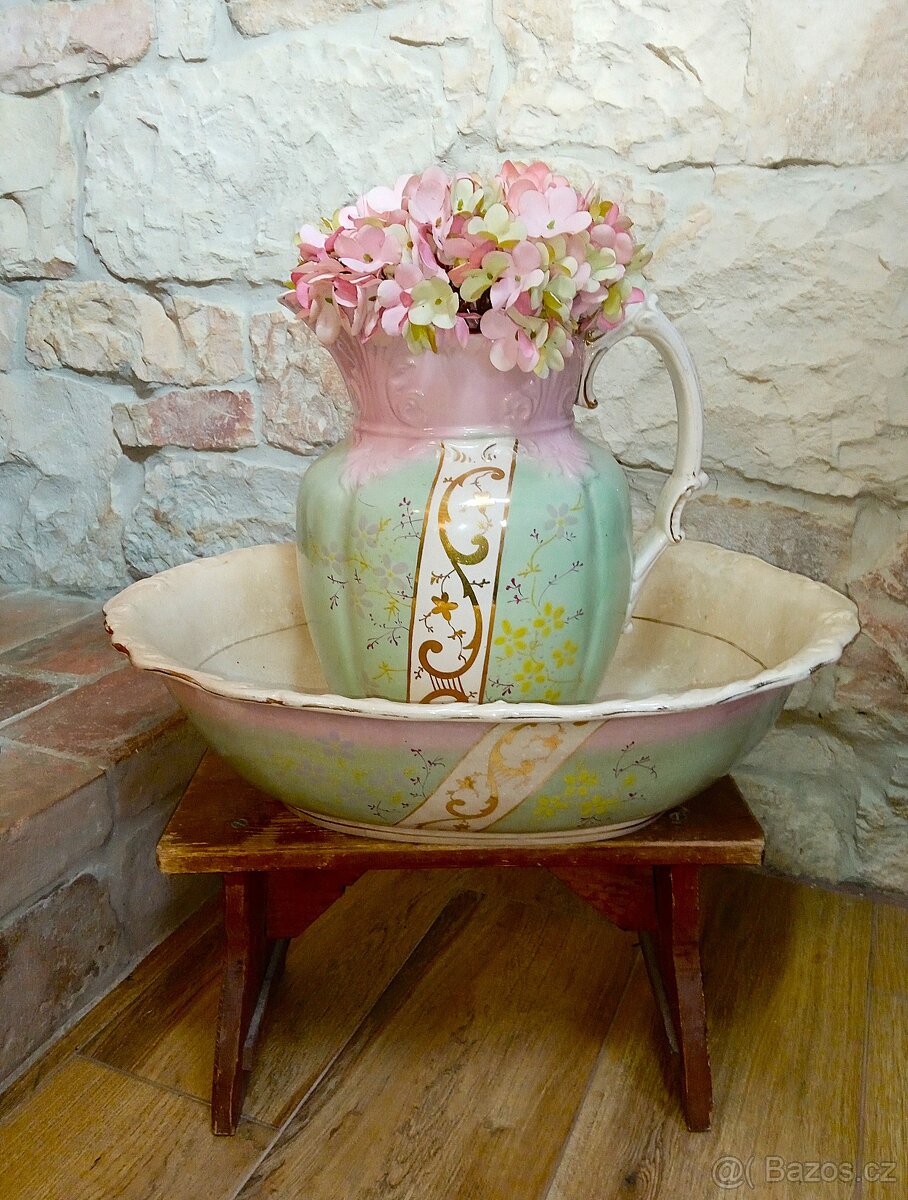 Starožitná mycí souprava 19. stol. - 5