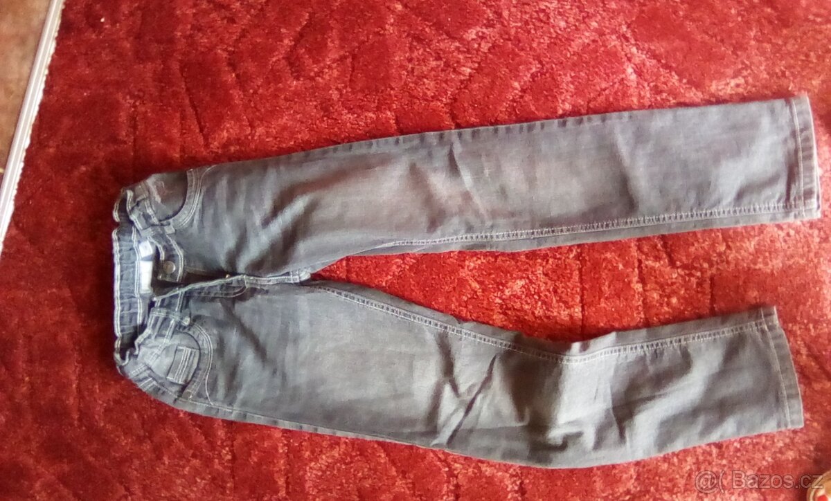 Zateplené dívčí kalhoty vel.140 - 5