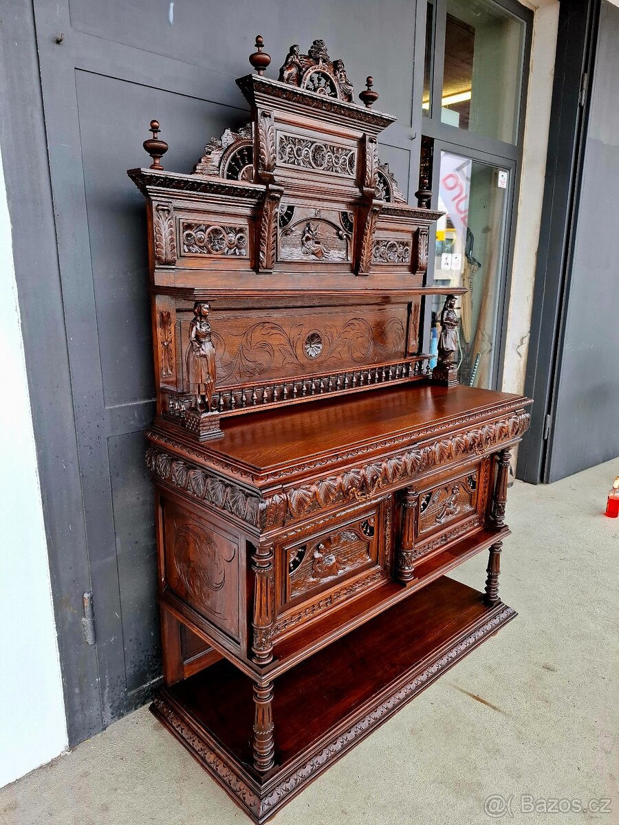Starožitný francouzský bufet-kabinet Bretaň - 5