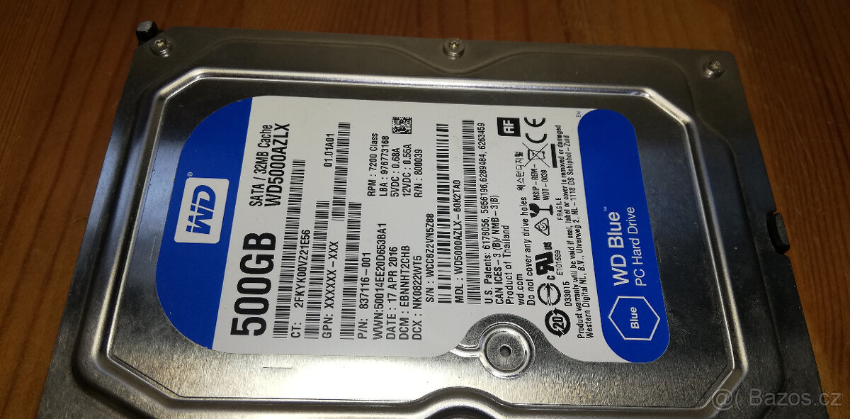 Western Digital 500GB a Seagate barracuda 1TB - 5