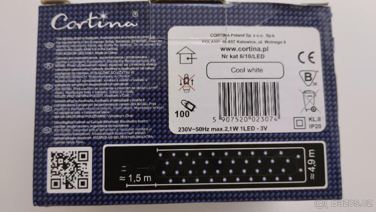 3ks -VÁNOČNÍ OSVĚTLENÍ NA STROMEK VNITŘNÍ 100 LED - 5