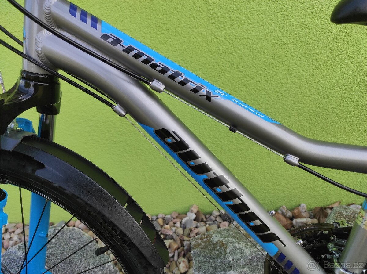 Značkové dětské kolo Author 24" (stříbrná/modrá)I# - 5