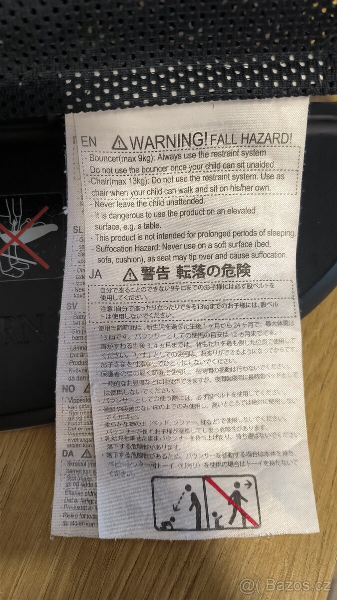 Lehátko/houpátko Babybjörn černá mesh - 5