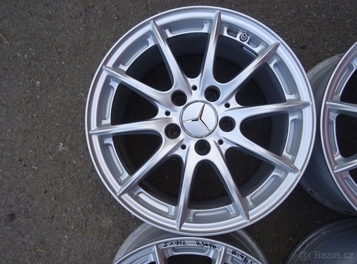 Alu disky originál Mercedes, 16", 5x112, ET 45,5, šíře 7,5J - 5