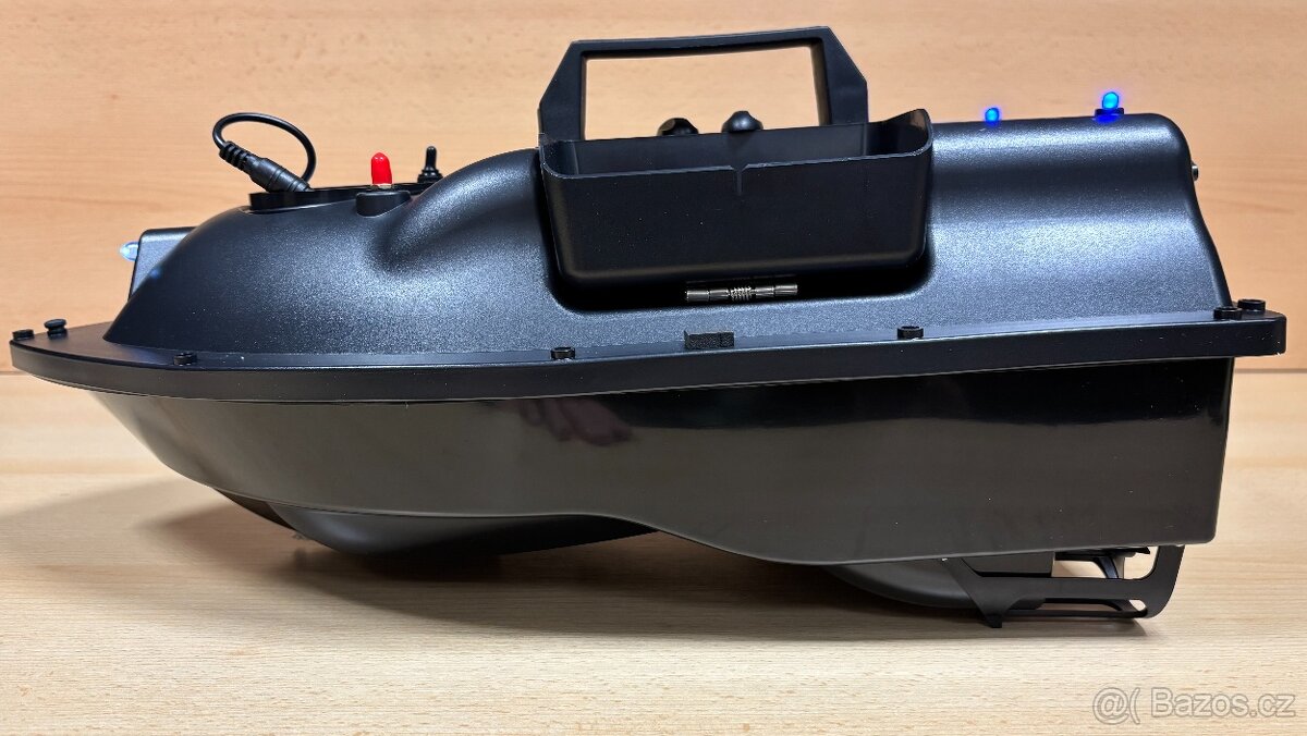 Tříkomorová ČERNÁ loďka GPS s baterií 12000mAh včetně obalu - 5