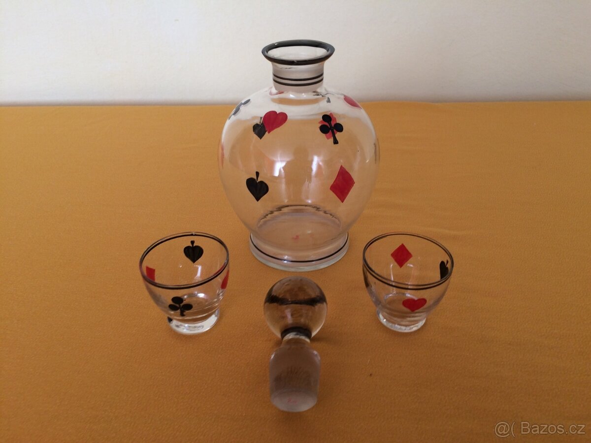 SKLENĚNÁ KARAFA + 2 SKLENIČKY - 5