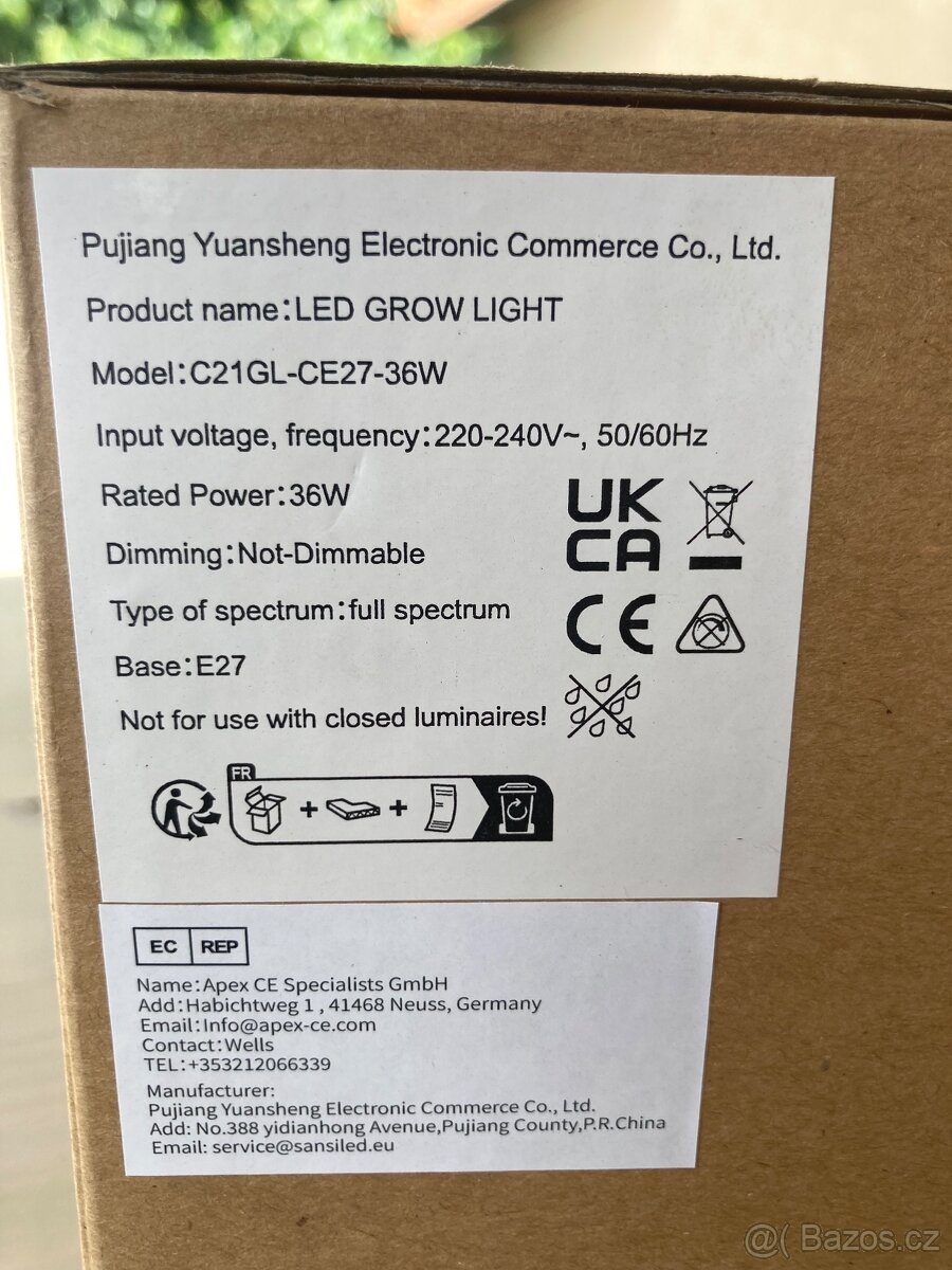 Nová LED Grow Light SANSI 36W E27 – full spectrum - 5