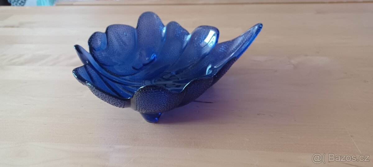 Skleněný modrý list na cokoliv - 5