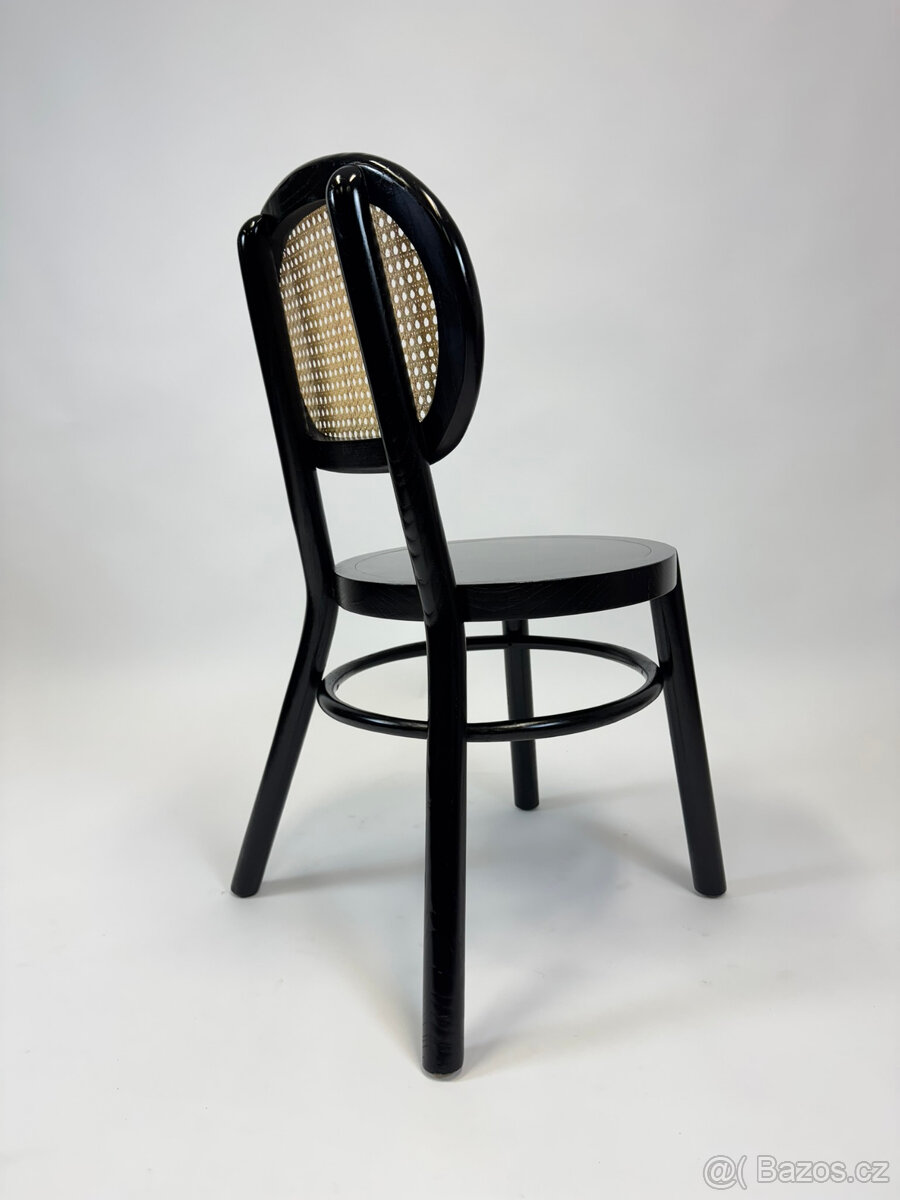 21 kusů zánovních židlí s ratanovým opěradlem -masivní dřevo - 5