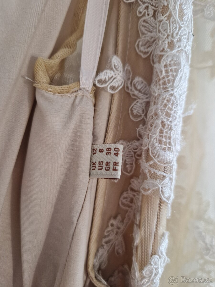 Nové společenské černobílé šaty vel. 38 - 5