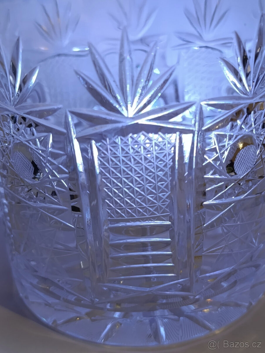 BROUŠENÁ KŘIŠTÁL.VÁZA 14 CM atyp. - 5