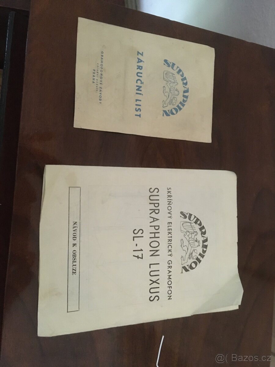 Supraphon gramofon retro 1959 + zarucni list - 5
