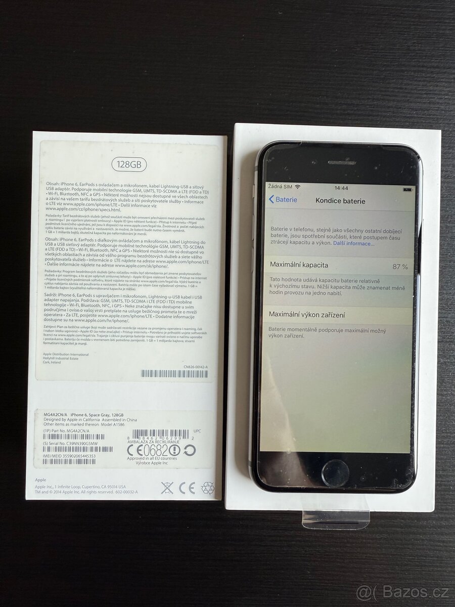 TOP Apple iPhone 6 128GB space grey + sklo + obal - 5