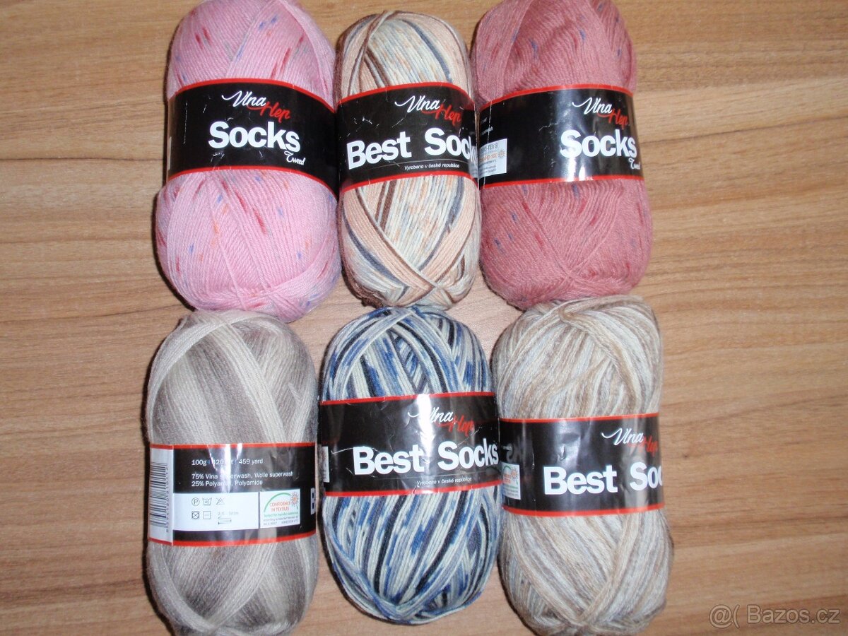 Vlněné ručně pletené ponožky - velikost 40-41 - 5