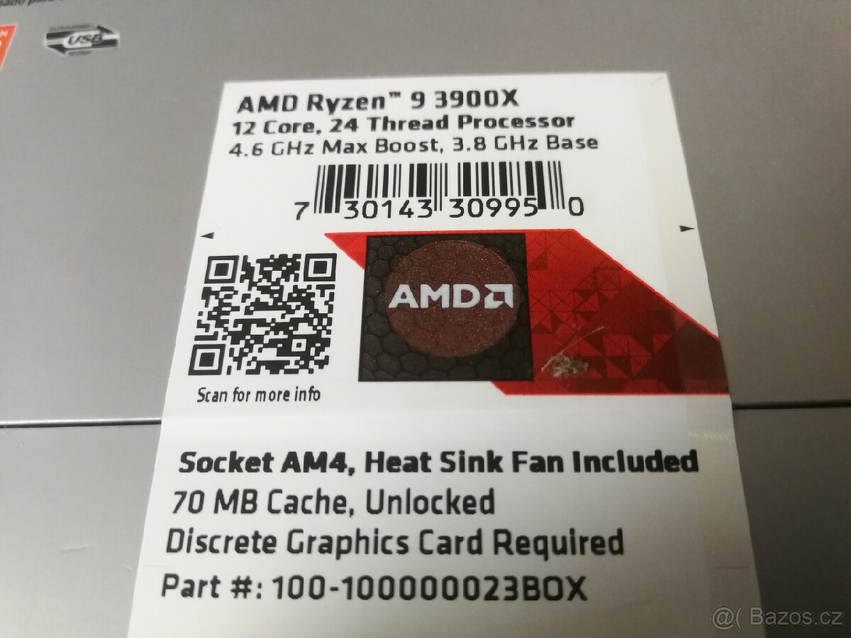 Nový nepoužitý AMD Ryzen 9 4,6GHZ 12core/24thread - 5