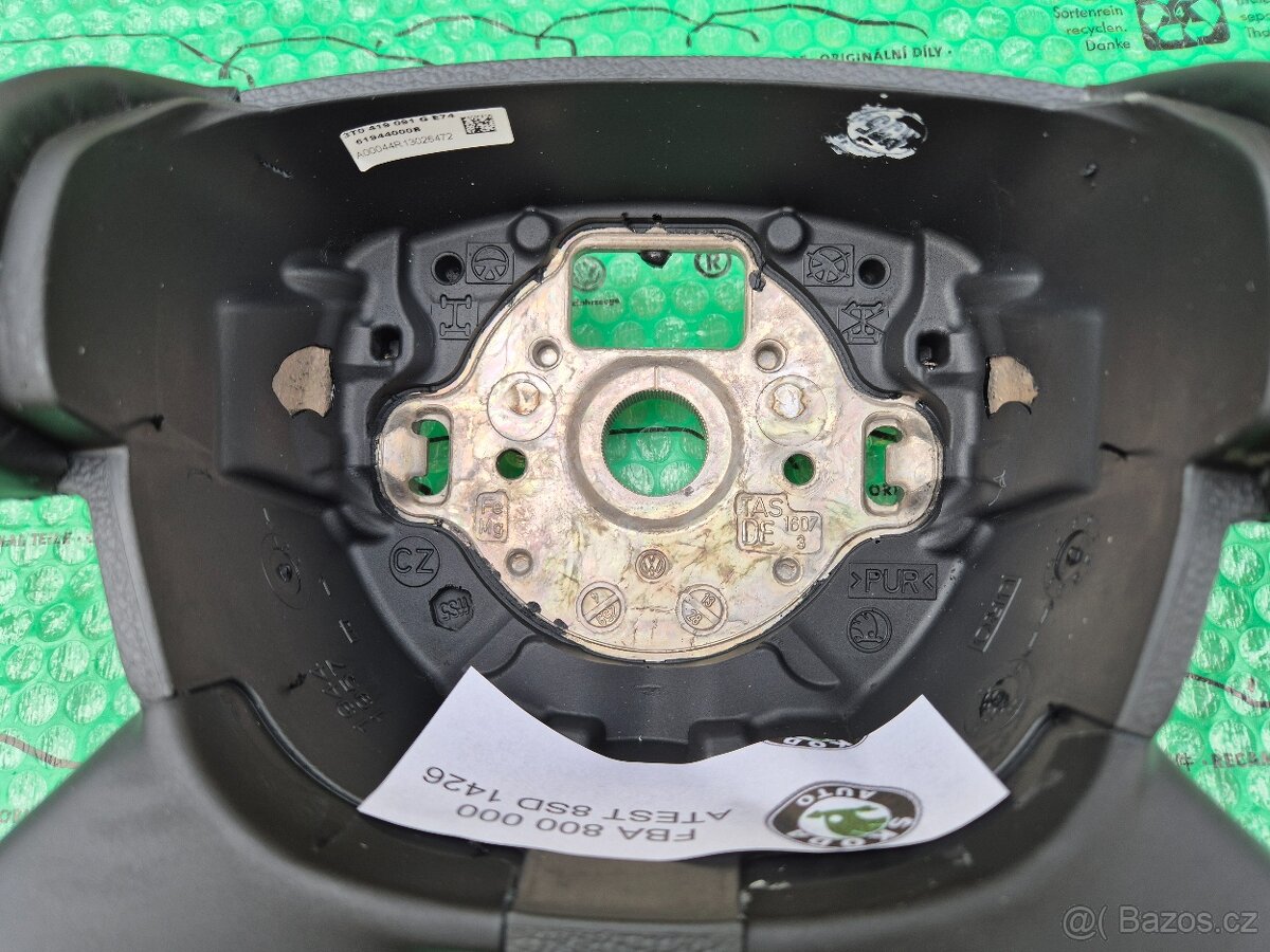 kožený čtyřramenný volant Škoda Fabia II (5J), Roomster, Yet - 5