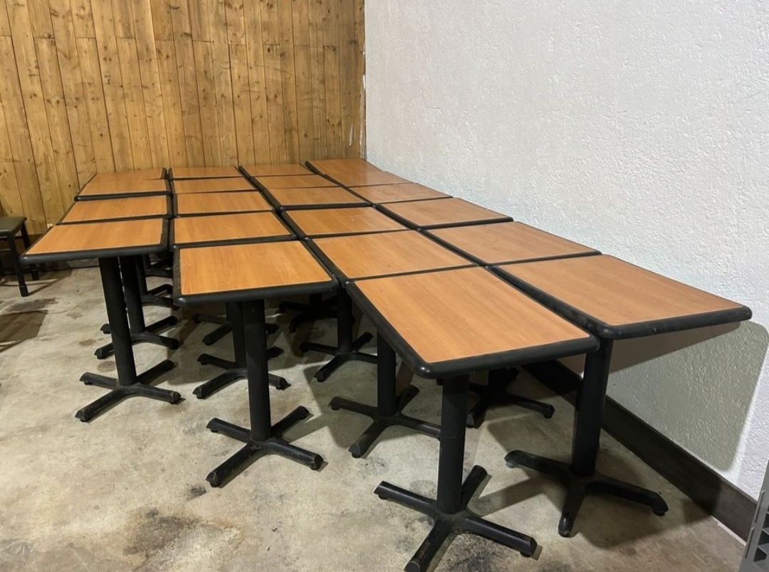 28x zidle 21x stůl stolek do restaurace bistro buffet - 5