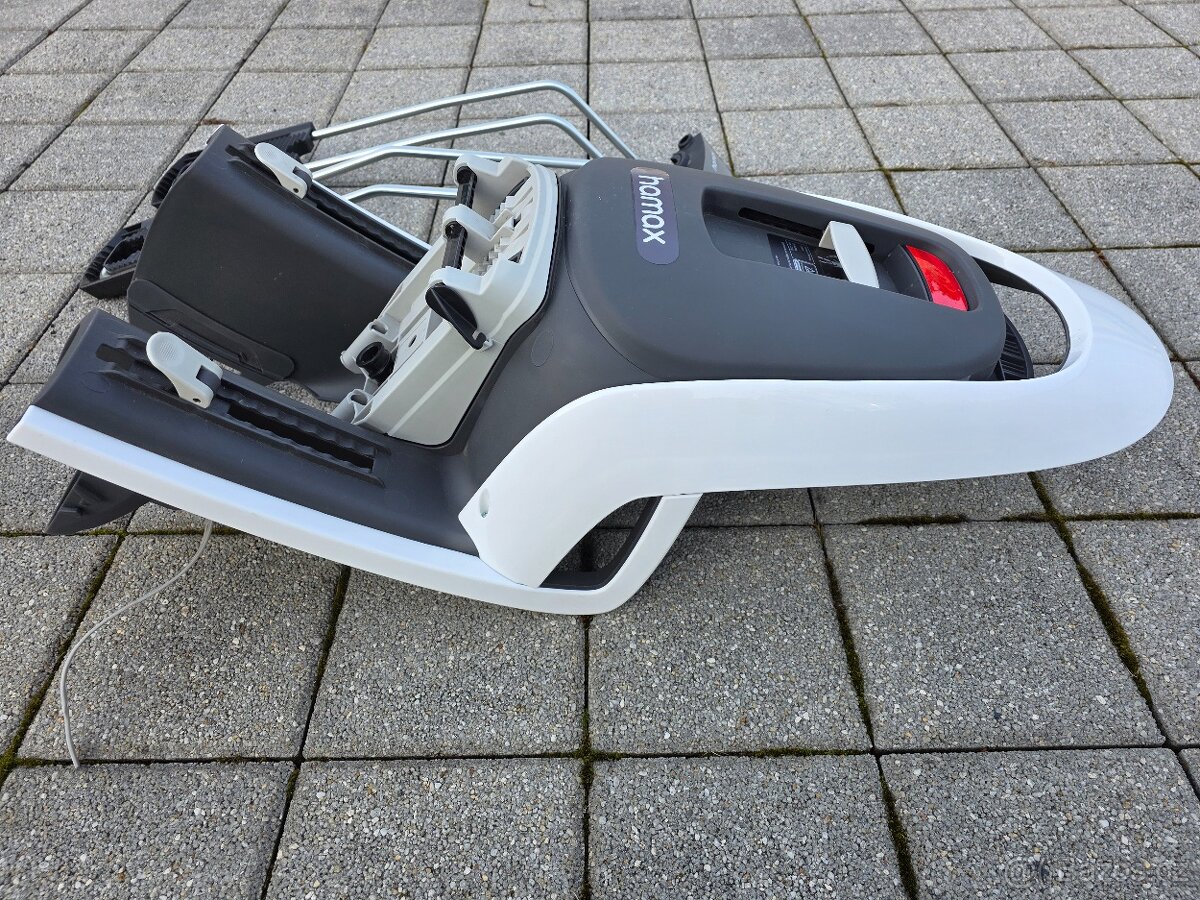 Dětská sedačka na kolo HAMAX CARESS WHITE + adaptér - 5