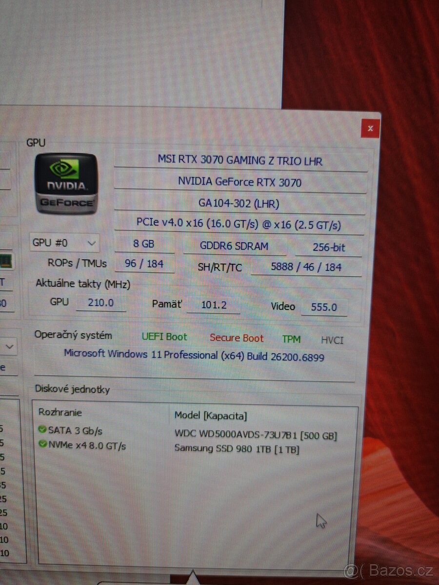 Predám MSI Rtx 3070 gaming z trio - 5