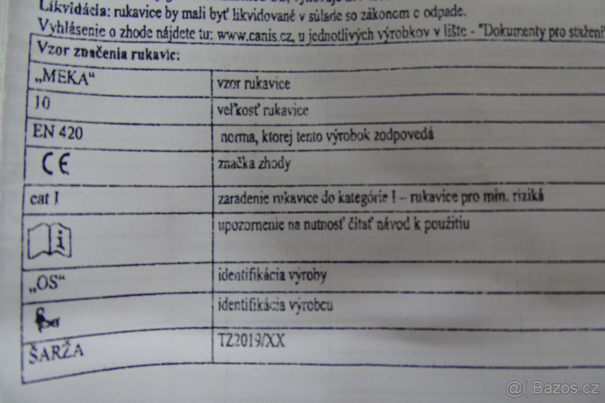 Pracovní rukavice CXS vel.10 - 5