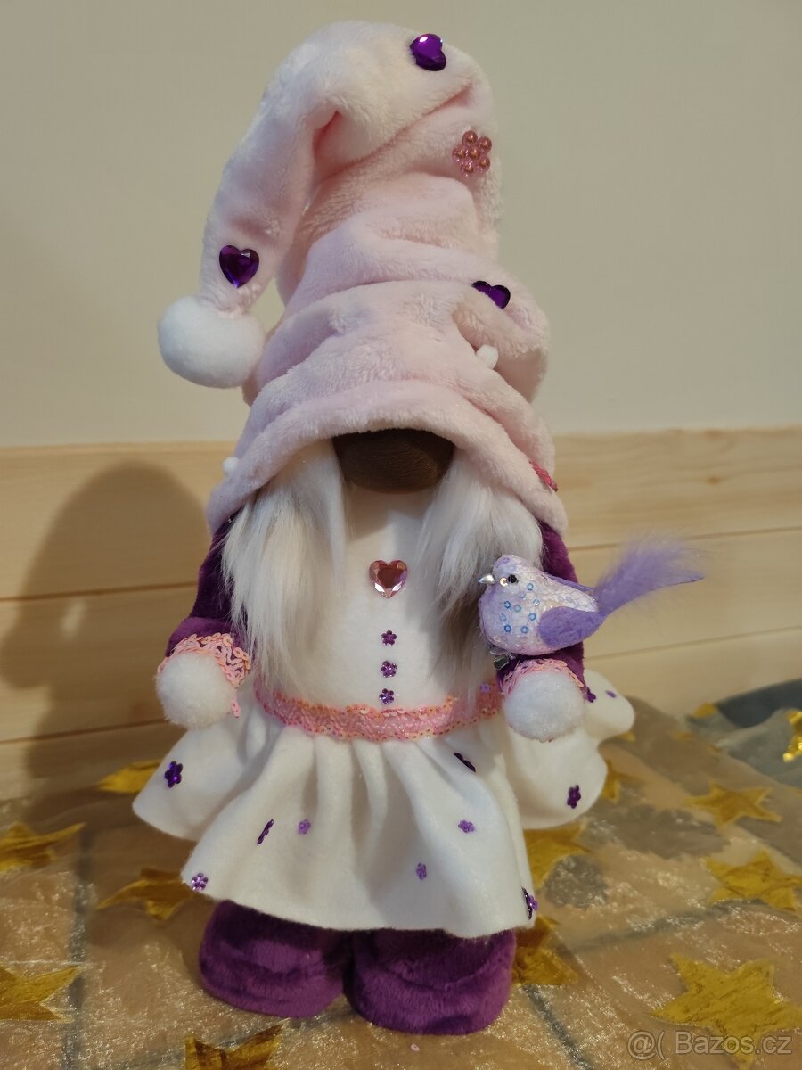 Skřítek trpaslík růžovofialková slecna - 5