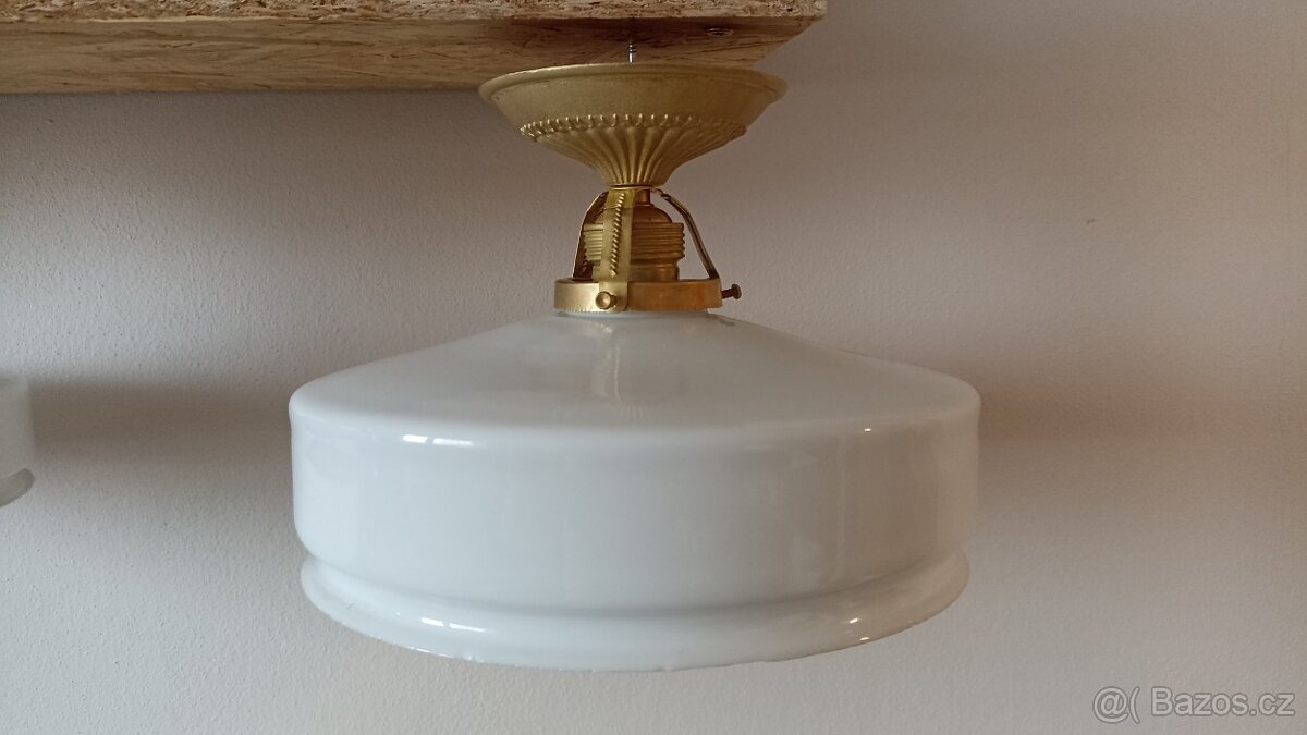 Repasovaný stropní mosazný lustr - 5