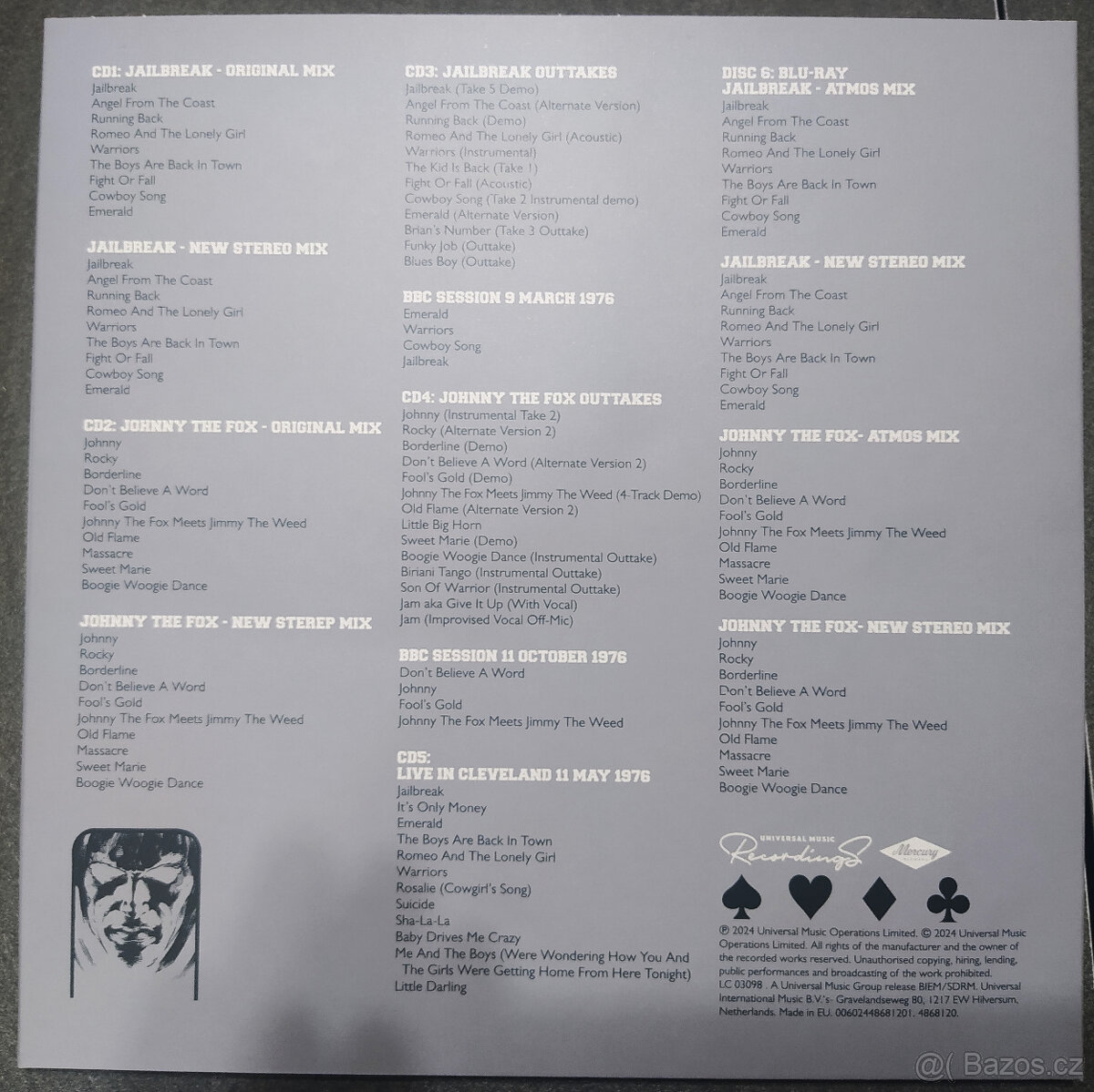 5CD + Bluray Thin Lizzy - 1976 (Jailbreak + Johnny The Fox) - 5