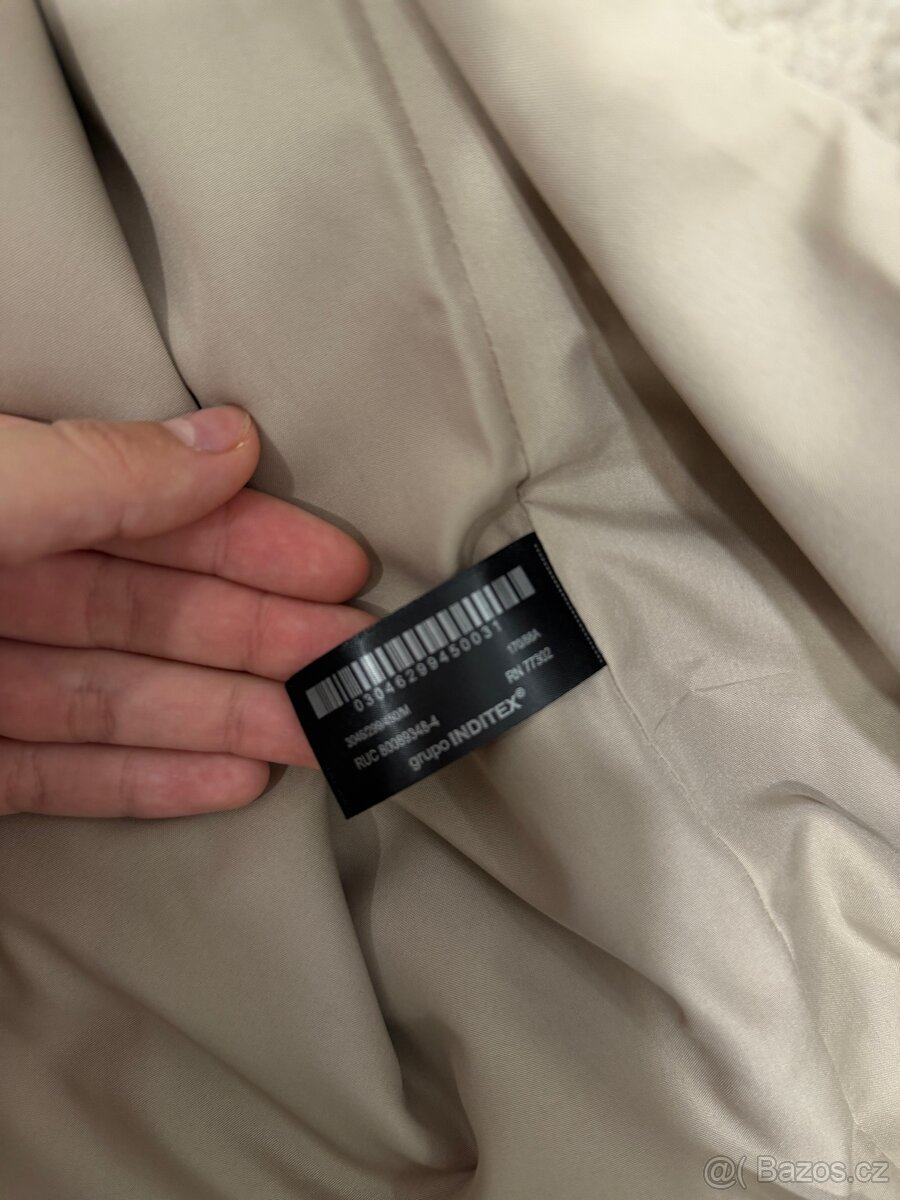 Béžový dámský kabát – dlouhý, elegantní - 5