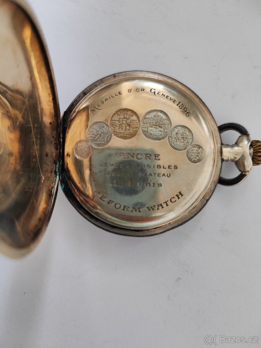 2 x stříbrné třipláštové kapesní hodinky jdoucí - 5