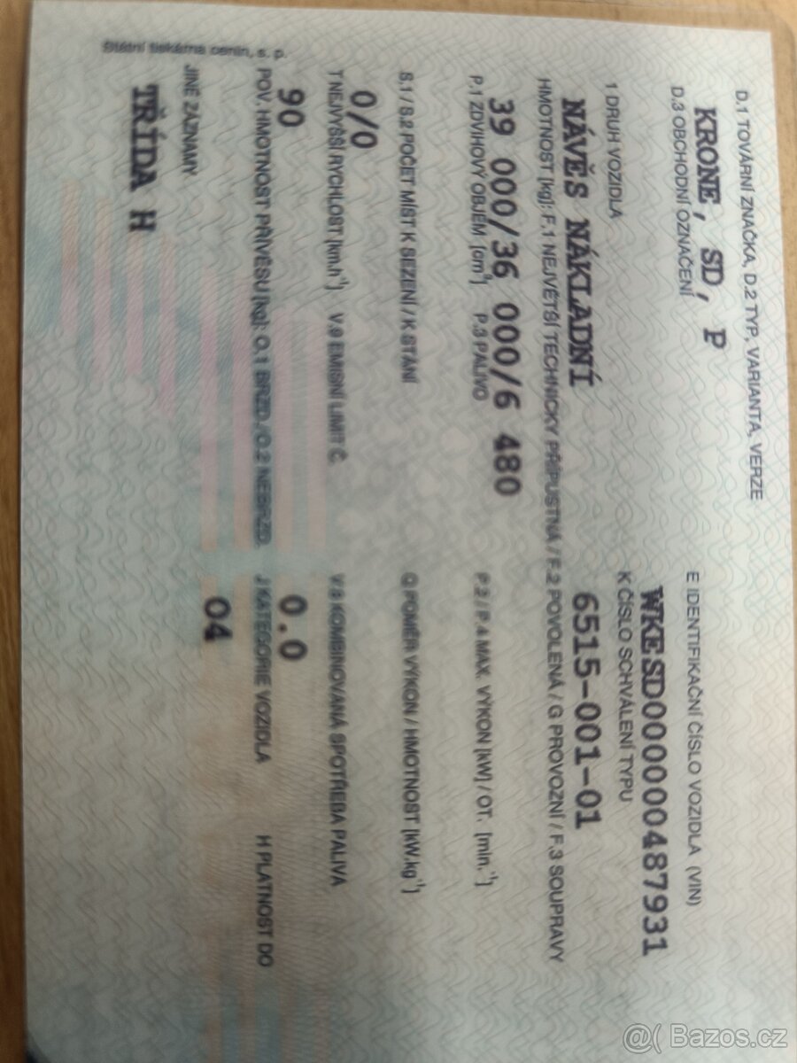 Prodám návěs KRONE PROFI LINER SDP27 - 5