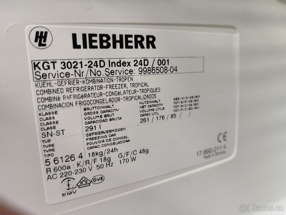 Kombinovaná chladnička LIEBHERR / 162 cm - 5