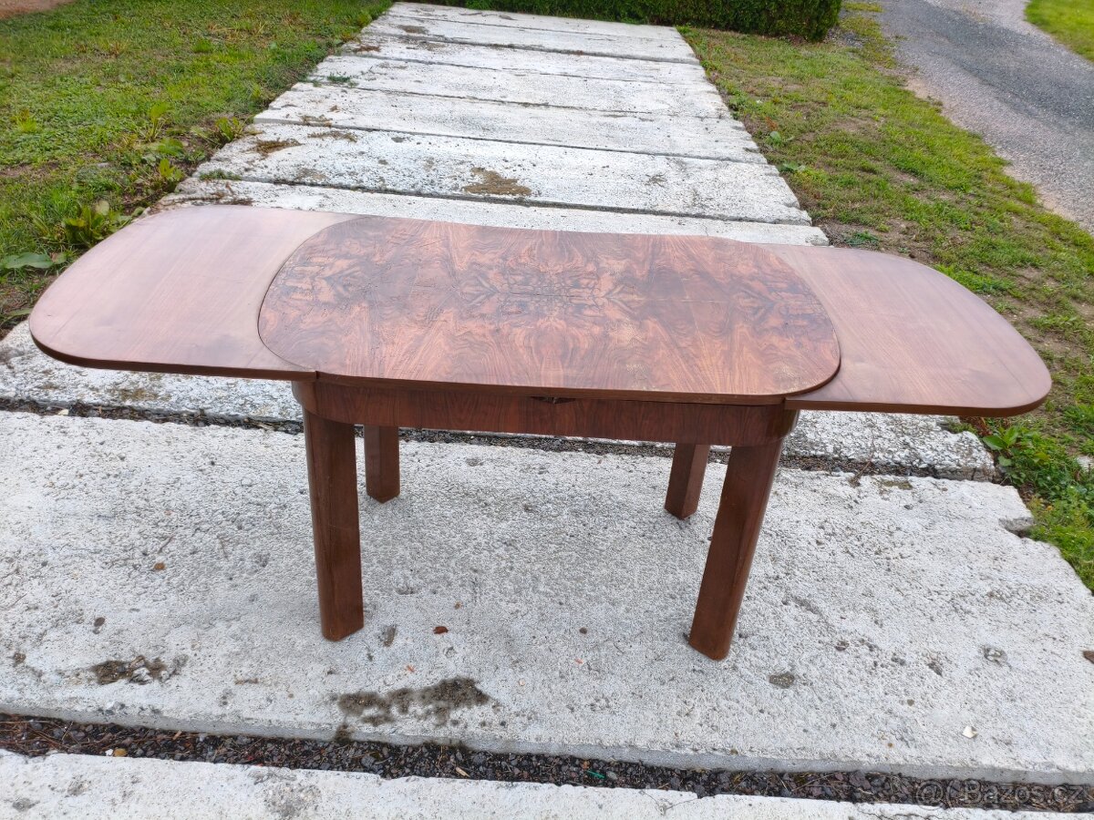 Halabala rozkládací stůl v ořechové kořenici - 5