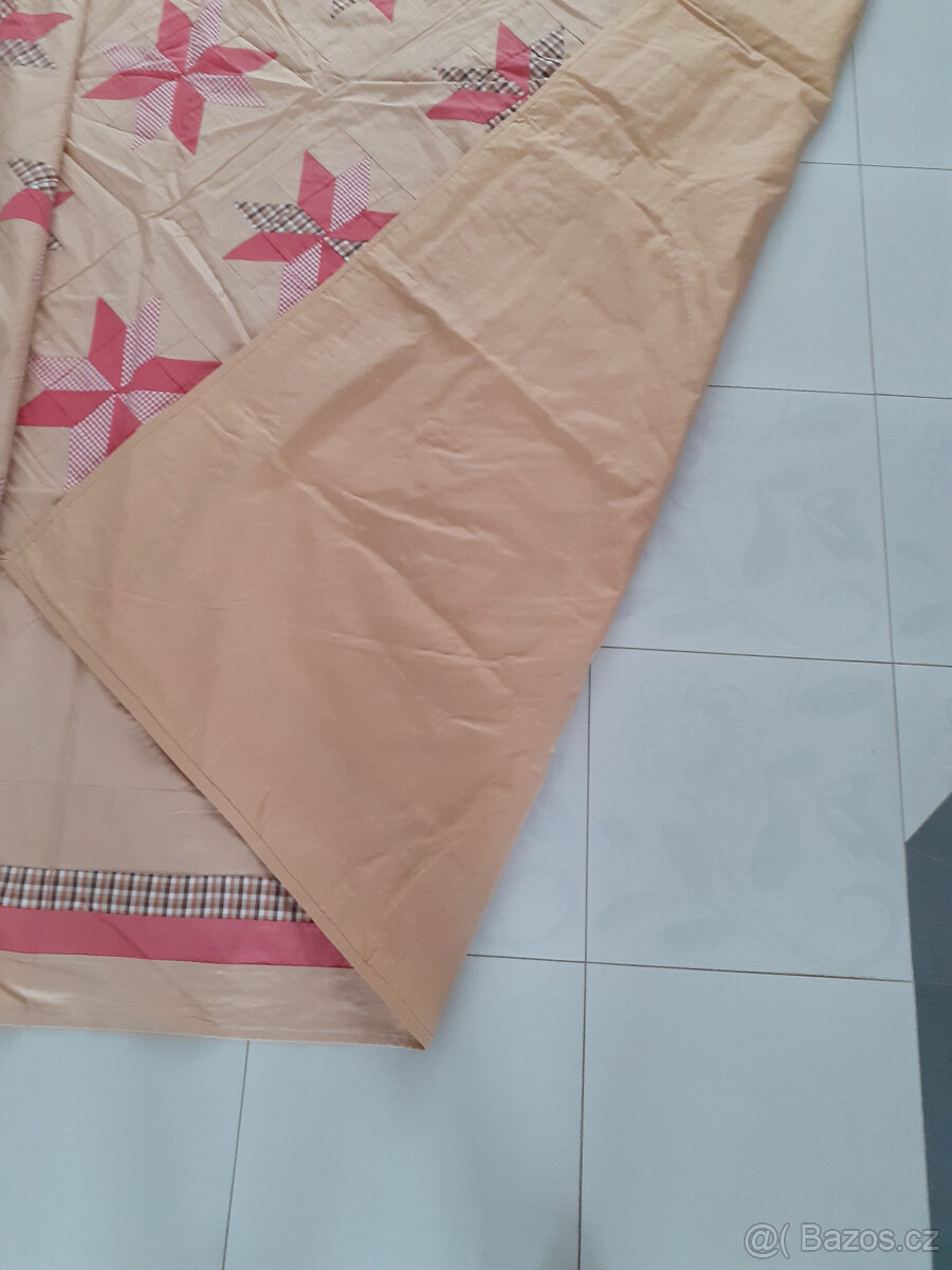 Retro patchworkový přehoz 230 cm x 230 cm - 5