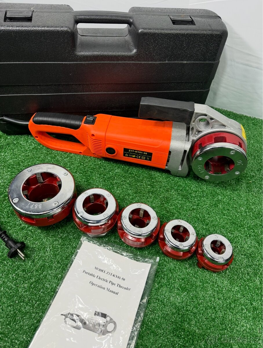 Závitořez, řezačka závitů na trubky, elektrická závitnice - 5