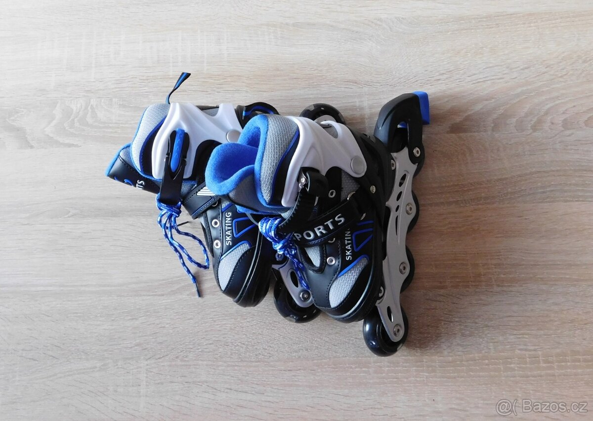 svítící nastavitelné inline brusle vel.28-32 - 5