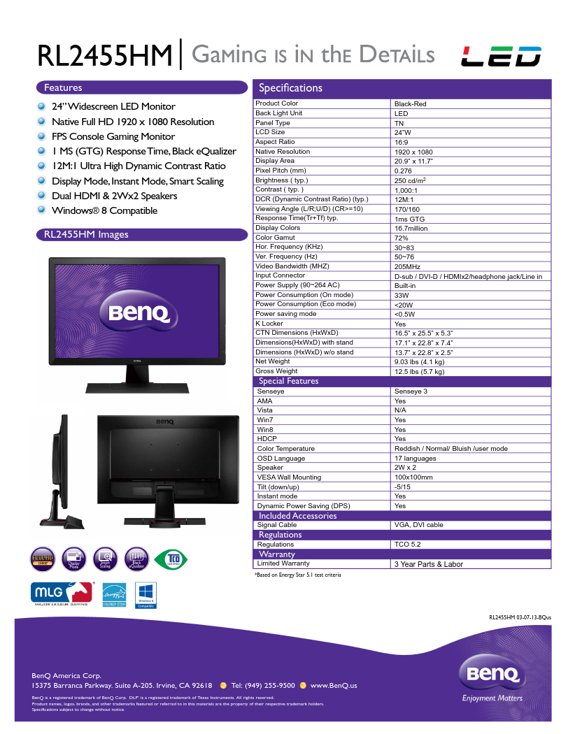 BenQ RL2455HM - 5