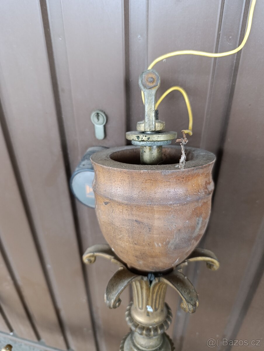 Starožitný mosazný lustr - 5