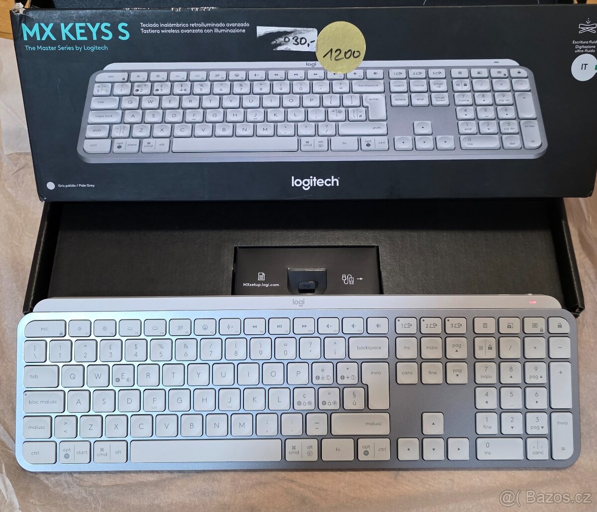 Klávesnice Logitech MX Keys S, IT layout šedá - 5