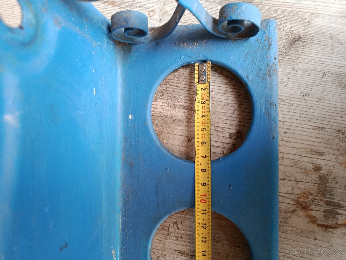 Modrý litinový držák (polička) - 5