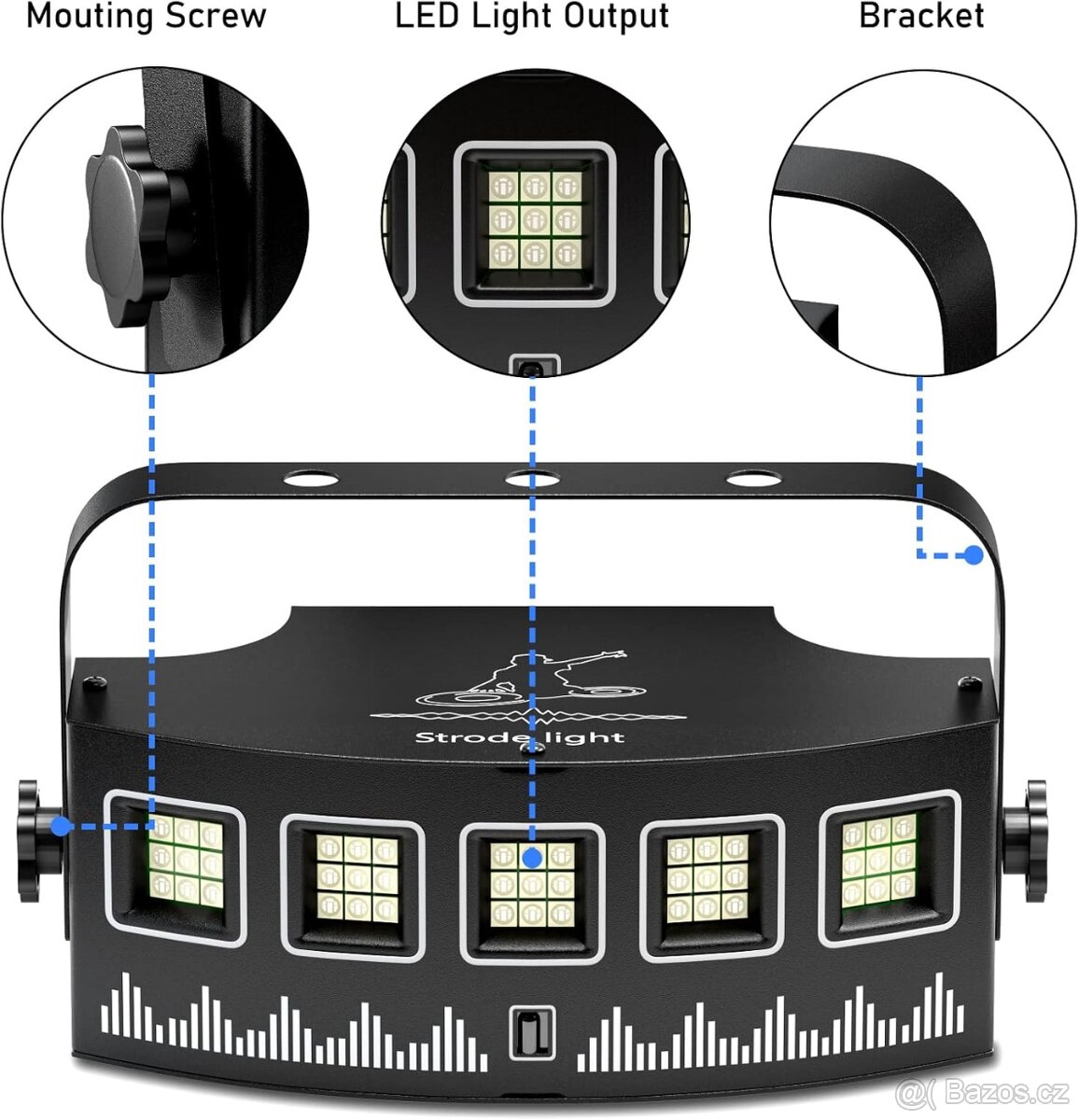 Stroboskopické světlo pro párty - LED 2ks Cena za vše - 5